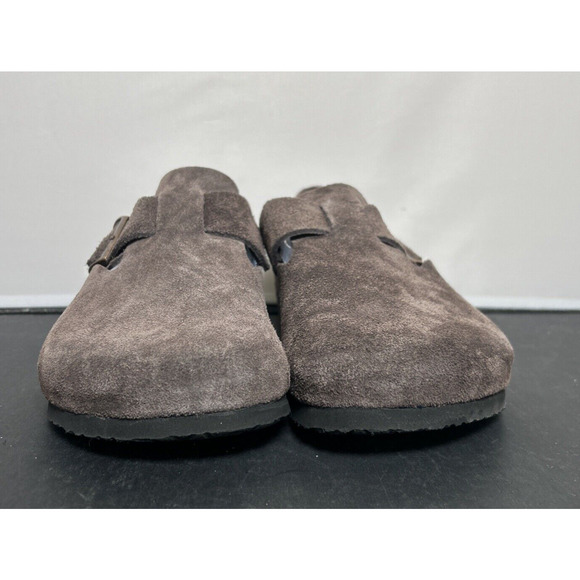 Klukge Boston Clogs for Men & Women Suede Soft Leather Clogs Size 11 Drk Brwn - Picture 3 of 14